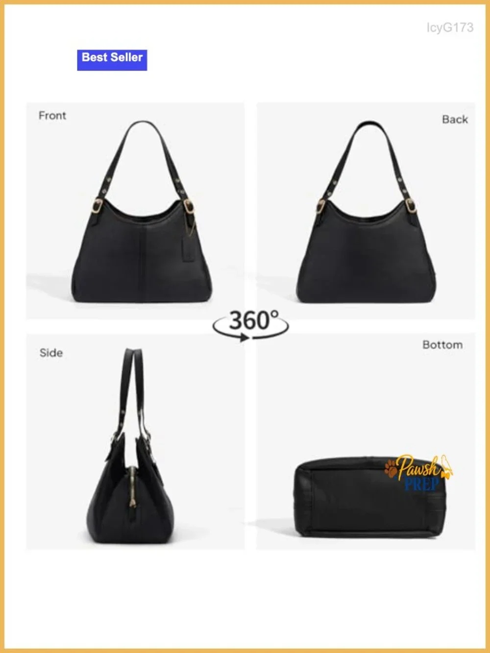 Vintage Hobo Handbag for Women, Soft Faux Leather Shoulder Bag, Slouchy